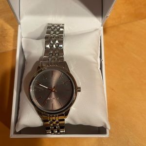 Nine West Ladies watch, new in box, silver band